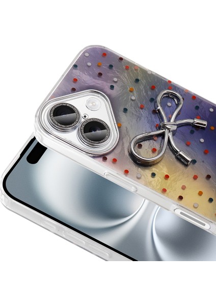 iPhone 16 Plus Kılıf Kamera Korumalı Figürlü Kflg Ponti Silikon Kapak - Lila fırsatları