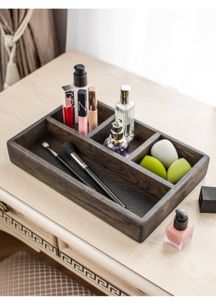 Ahşap Çok Amaçlı Saklama Kutusu, Mutfak ve Makyaj Düzeni İçin Organizer fiyatları