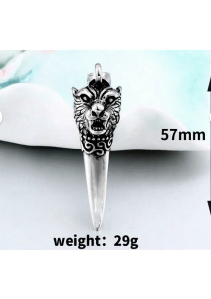 Paslanmaz Çelik Kurt Dişi/kurt Başı Kolye fırsatları