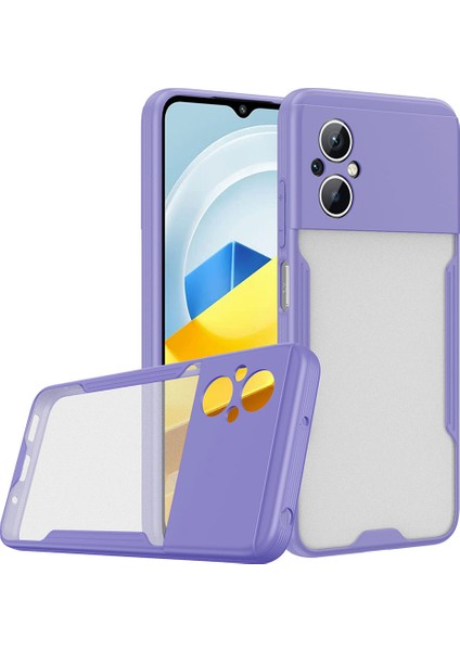 Xiaomi Poco M5 Kılıf Kflg Parfe Kapak-Mor