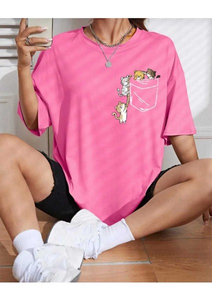 Malkoçbey Cep Detay Baskılı Oversize Unisex Basic T-Shirt fiyatları