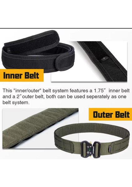 2 Inç Taktik Kemer Hızlı Bırakma Metal Toka Molle Lazer Erkek Kemerleri Ranger, Outdoor Kemer, Taktik Kemer fırsatları
