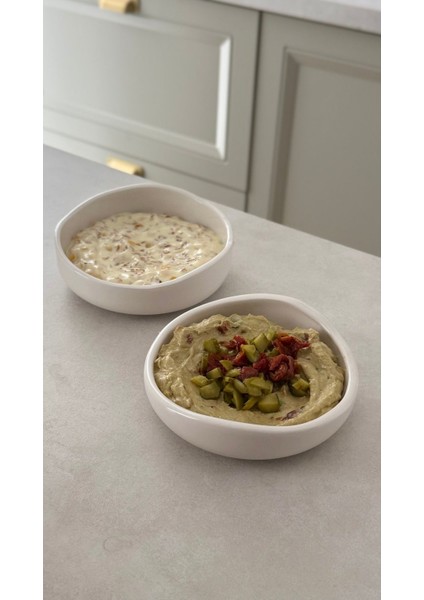 2'li Seramik Amorf Meze Tabağı (15 Cm) modelleri