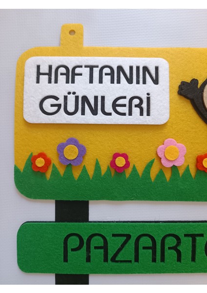 Keçe Mıknatıslı Haftanın Günleri Uğur Böceği Figürlü fırsatları
