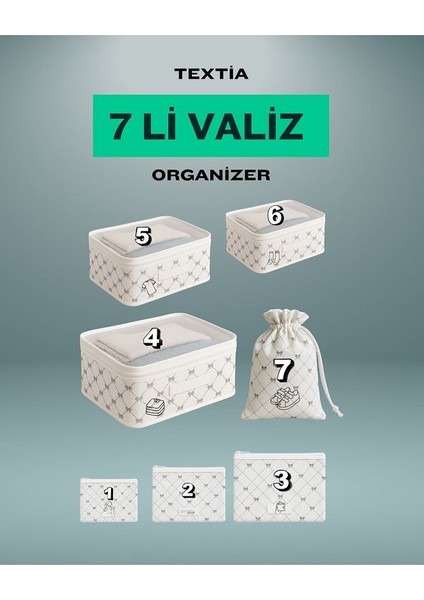 7’lı Valiz Içi Düzenleyici Set 7 Adet