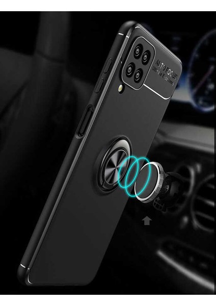 Galaxy A12 Kılıf Kflg Ravel Silikon Kapak-Siyah-Kırmızı fiyatları