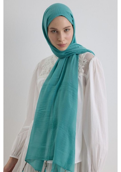 Brıce Camgöbeği Uzun Saçak Püsküllü Pamuklu Şal fiyatları