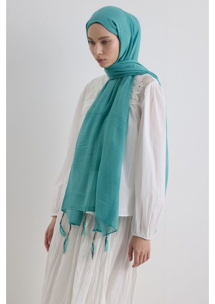 Brıce Camgöbeği Uzun Saçak Püsküllü Pamuklu Şal fırsatları