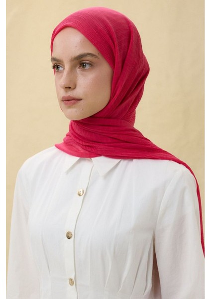 Brıce Mercan Pembe Uzun Saçak Püsküllü Pamuklu Şal modelleri
