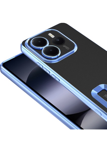 Redmi Note 14 5g Kılıf Kamera Korumalı Logo Gösteren Kflg Omega Kapak - Gümüş