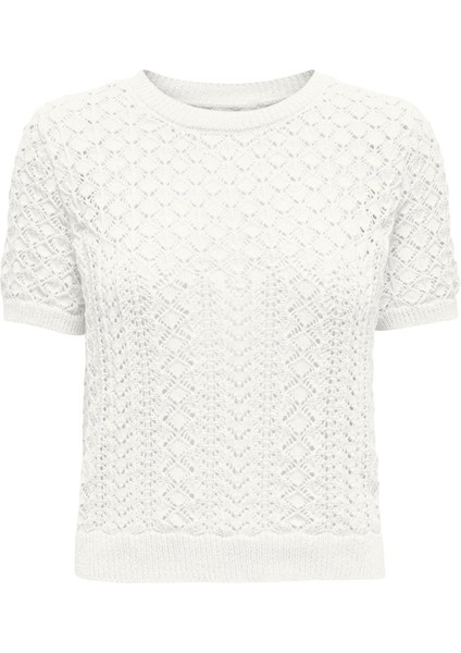 Onlsaga Pamuklu Regular Fit Bisiklet Yaka Örme Bluz Bayan Bluz 15339662