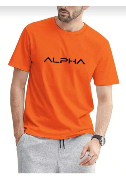 Malkoçbey Alpha Baskılı Oversize Basic T-Shirt