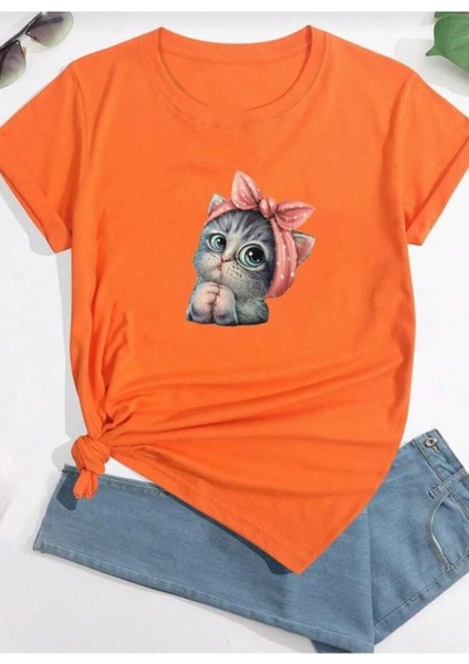 Pusula Sırt Baskılı Oversize Basic O Yaka Unisex T-Shirt