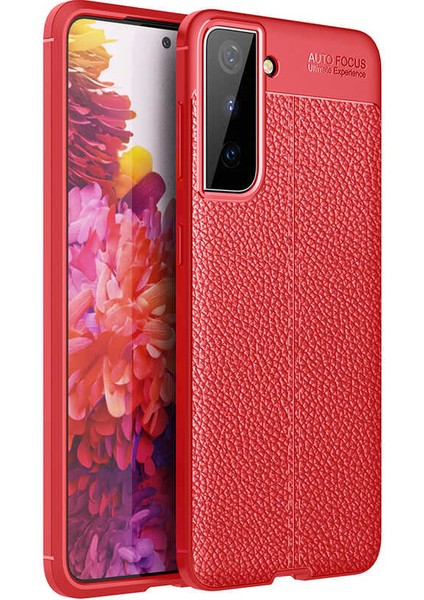 Galaxy S21 Plus Kılıf Kflg Niss Silikon Kapak-Kırmızı