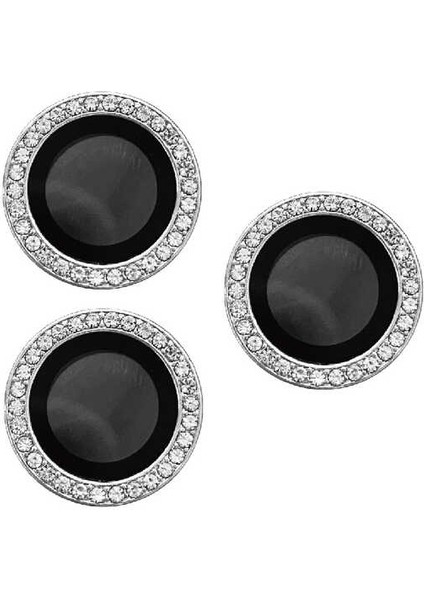 iPhone 15 Pro Max Uyumlu Kflg Cl-06 Kamera Lens Koruyucu-Gümüş