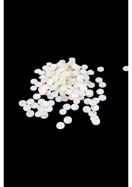 Yuvarlak Yandan Delikli 11 mm Sedef Boncuk (40 Adet)