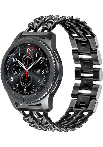 Huawei Watch Gt 3 46MM Uyumlu Krd-17 Metal Kordon Kflg - Siyah