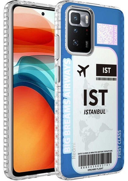 Xiaomi Redmi 10 Kılıf Airbag Kenarlı Renkli Desenli Silikon Kflg Elegans Kapak-No4