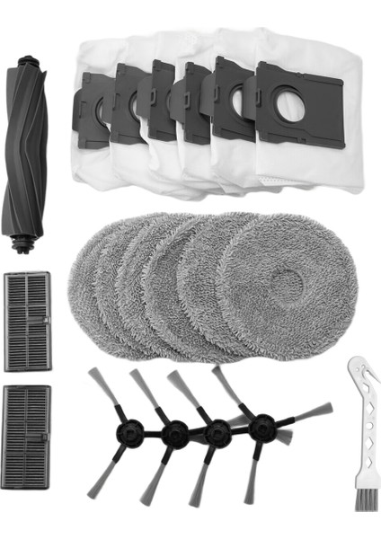 L10S Pro Ultra Heat / X30 Robot Süpürge Ana Yan Fırça Hepa Filtre Paspas Bezi Toz Torbaları Parçaları (Yurt Dışından)