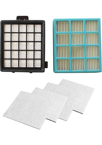 FC8134 FC8135 FC8136 FC8142 FC8146 FC8148 FC8140 FC8144 Için 2 Adet Hepa Filtre ve 4 Adet Motor Pamuğu (Yurt Dışından)