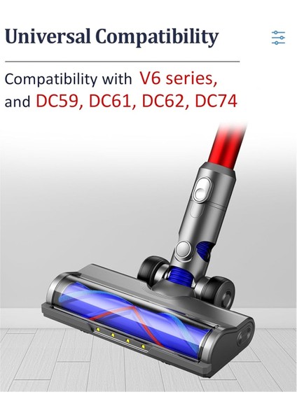 V6 DC58 DC59 DC62 DC72 DC74 Toz LED Işıklı Vakum Aparatı Için Hızlı Çıkarılabilir Temizleme Fırçası (Yurt Dışından) fiyatları