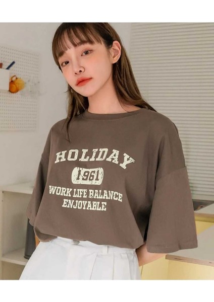 Malkoçbey The Pover Baskılı Oversize Unisex Basic T-Shirt