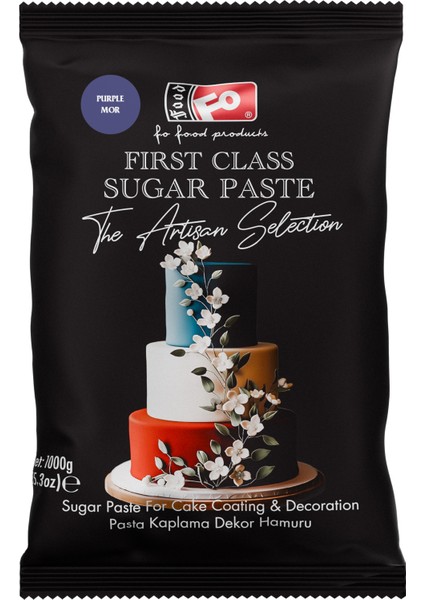 Mor First Class Kaplama Dekor Şeker Hamuru 1 kg