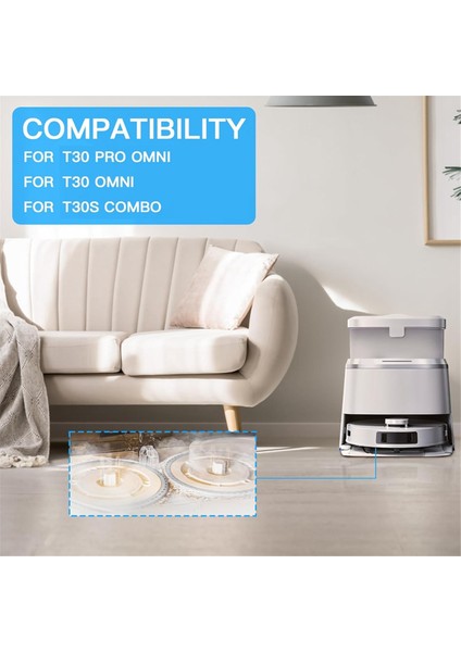 T30 Pro OMNI/T30 OMNI/T30S/T30S Combo Robot Süpürge Yedek Parçaları Için Tutuculu Paspas Bezleri (Yurt Dışından) indirimleri