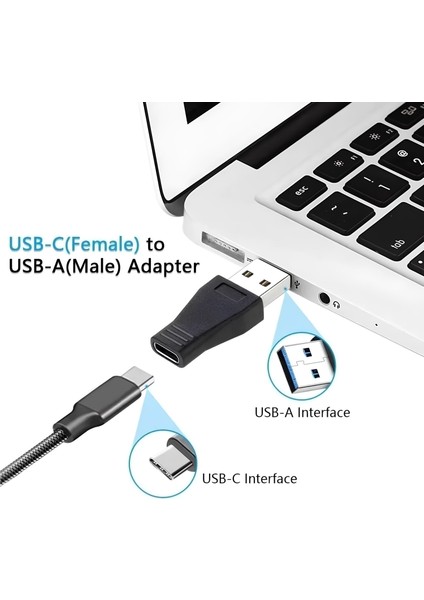 Type-C Dişi to USB Erkek Adaptör 🔄 USB 3.0 Hızlı Veri Transferi – OTG Dönüştürücü