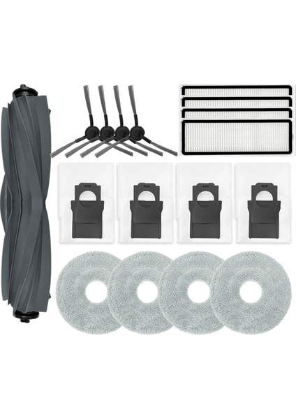 Bot L10S Plus Robot Süpürge Parçaları Aksesuarları Ana Yan Fırça Hepa Filtre Paspas Bezi Toz Torbası Yedekleri. (Yurt Dışından)