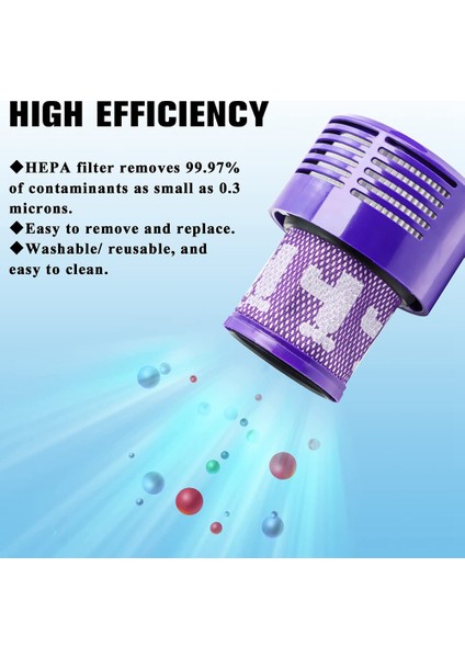 V10 Elektrikli Süpürge Aksesuarları Için Yedek Parça Hepa Filtresi, Parça 969082-01 ile Karşılaştırıldığında (Yurt Dışından) modelleri