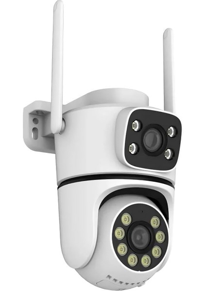 2 Kameralı 4mp Wifi 360° Ptz Güvenlik Kamerası,çift Yönlü Ses, Hareket Takip,dış Mekan modelleri