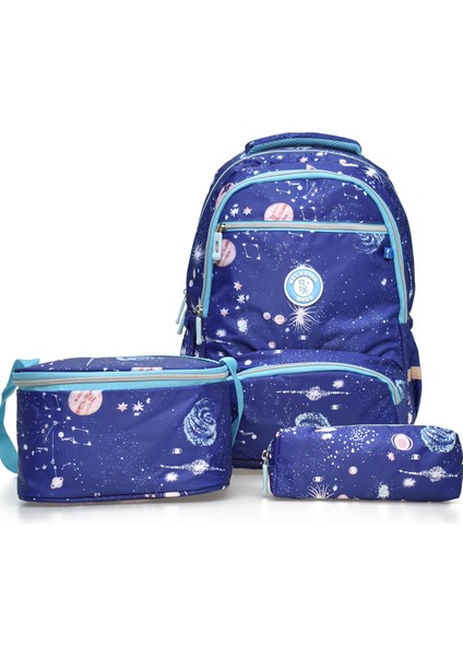 3'lü Ilkokul Çantası Seti Okul Çantası & Termal Beslenme Çantası & Kalemlik 1385
