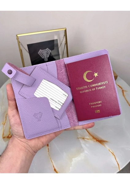 Hakiki Deri Pasaport Kılıfı ve Valiz Etiketi 2038
