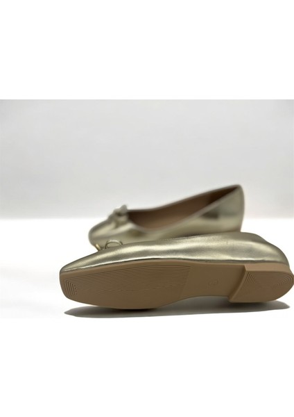 Kadın Günlük Gold Ön Kurdele Detaylı Şık Iş Ofis Gezi Babet fırsatları