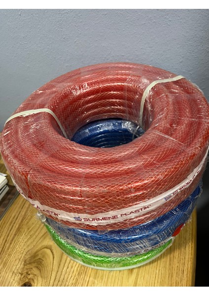 Sürmene 1/2 Kalın Örgülü Bahçe ve Su Hortumu - 25 Metre