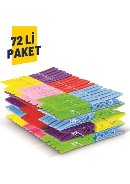 Ghs 72 Adet Plastik Çamaşır Mandalı