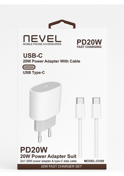PD20W Powerset - 20W Usb-C Hızlı Şarj Adaptör ve Type-C Kablo fiyatları