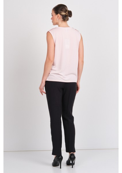 Kadın Onlfree Regular Fit kolsuz Bluz 15290313 Pudra fırsatları