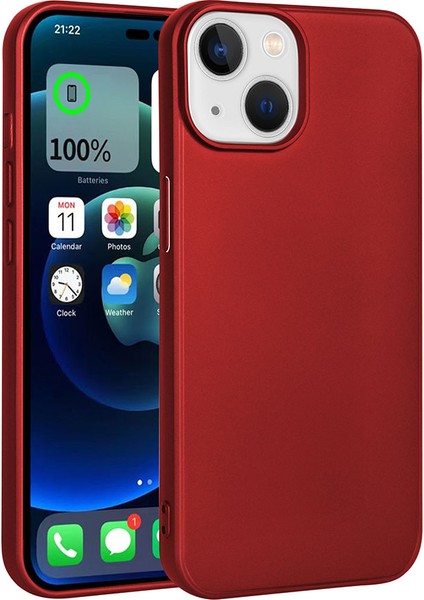 Apple iPhone 15 Kılıf Kflg Premier Silikon Kapak-Kırmızı