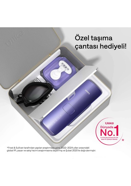Air 3 IPL Lazer Epilasyon Aleti (Acısız) Safir Buz Soğutma 700.000 Atım Deri Kutu Hediyeli - Mor
