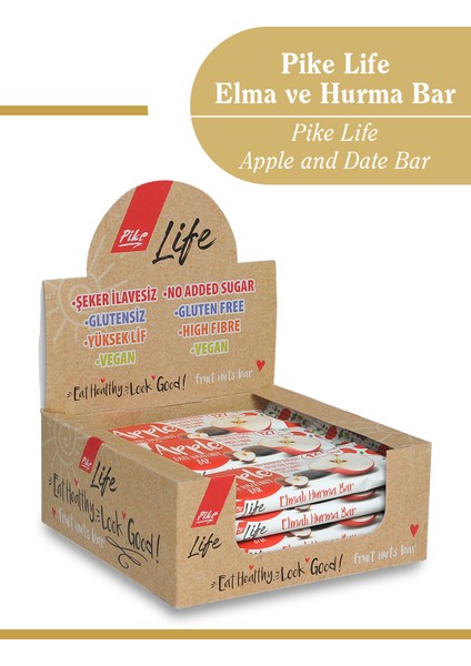 Elma Hurma Fındık Bar 30 G x 12 Adet