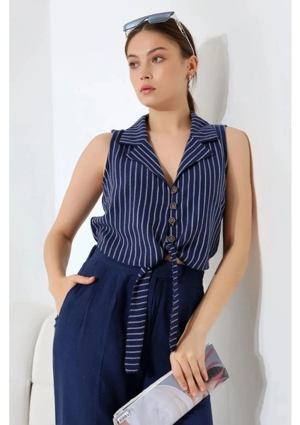 Çizgili Crop Gömlek Ikili Takım fiyatları