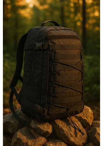 Taktik Sırt Çantası 50L - Askeri Tip Outdoor Kamp ve Spor Çantası (Su Geçirmez, Siyah)