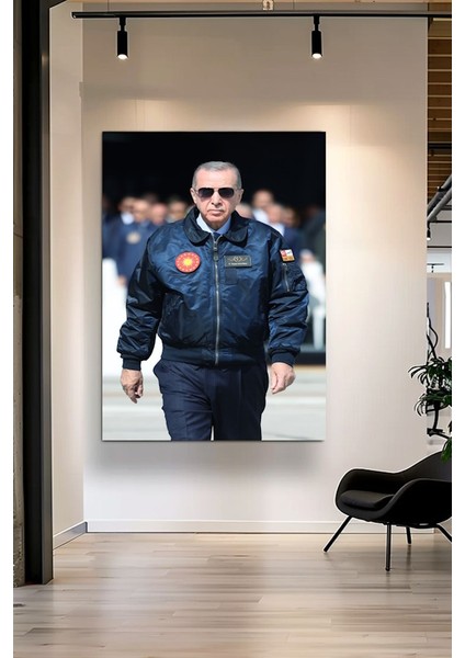 Recep Tayyip Erdoğan Realistik Kanvas Tablo Ev Duvar Salon Ofis Dükkan Hediyelik Dekarasyon Süsü
