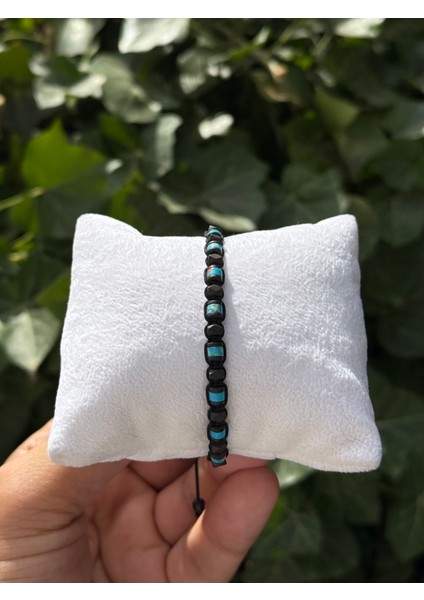 Varisit, Hematit Doğal Taş Bileklik, Tasarım Bileklik, Unisex, 4mm İpli Ayarlanabilir fırsatları