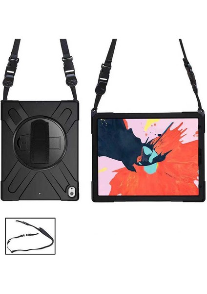 iPad Pro 12.9 2018 (3.nesil) - Uyumlu Uyumlu Kflg Defender Tablet Silikon-Siyah fiyatları