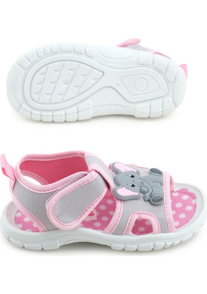 Kız Çocuk Bilekten Cırtlı Ayarlanabilir Pvc Rahat Esnek Taban Günlük Sandalet indirimleri