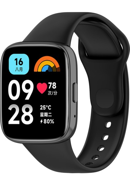 Xiaomi Redmi Watch 3 Active Uyumlu Klasik Kordon Kflg - Siyah