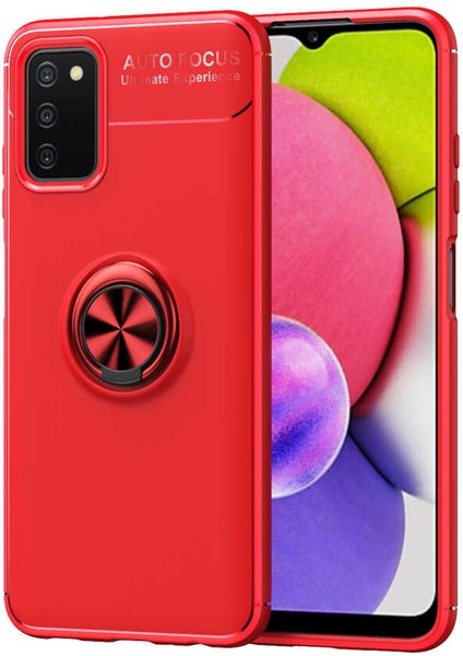 Galaxy A03S Kılıf Kflg Ravel Silikon Kapak-Kırmızı